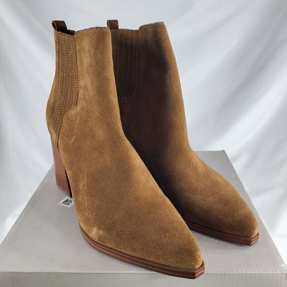 Marc Fisher Women's Dark Brown Bootie Matter Block Heel Pointed Toe Size 11 M - Picture 7 of 14